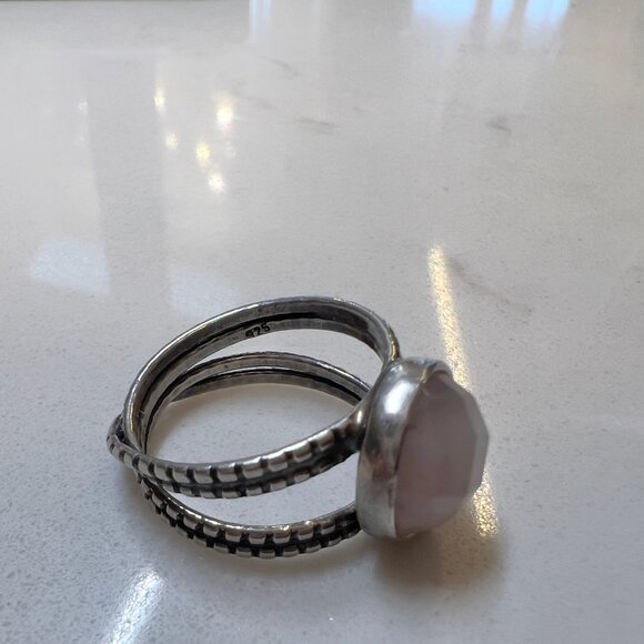 Artisan Rose Quartz Ring in Sterling Silver - Picture 5 of 5